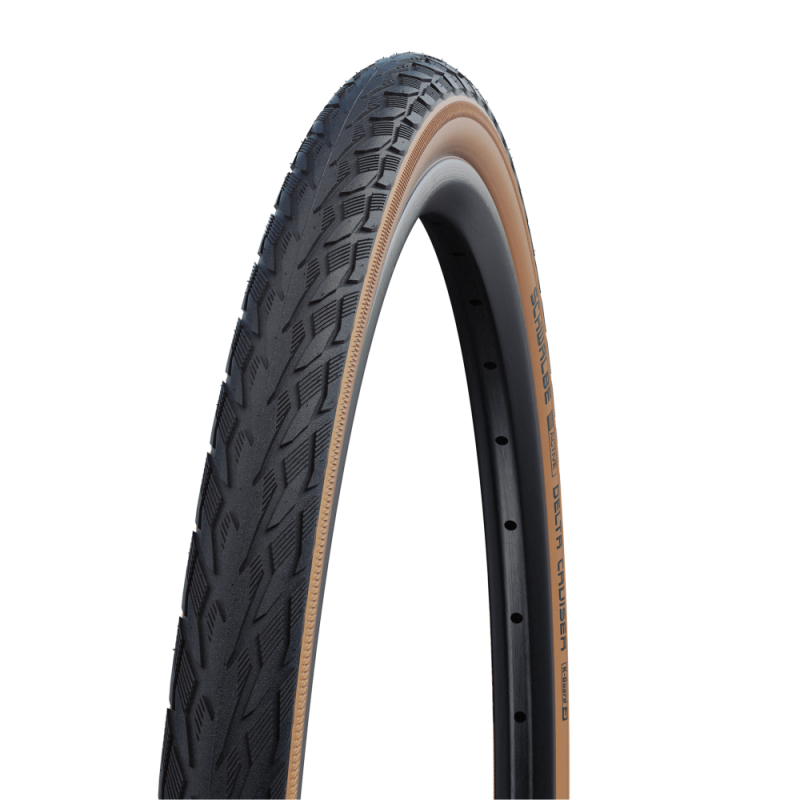 Roues et pneus Schwalbe Pneu Delta Cruiser HS431 28x1.40" 37-622 Marron TSkin Relex