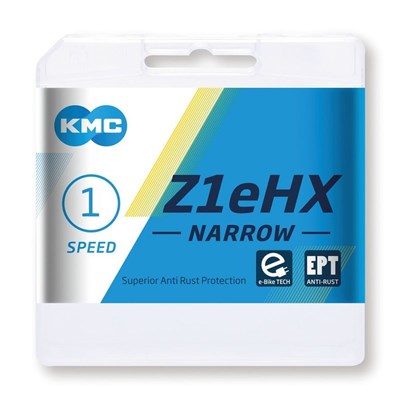 Chaîne de vélo KMC Z1 EHX EPT 1/2x3/32 128 maillons 7.8 mm 1 vitesse