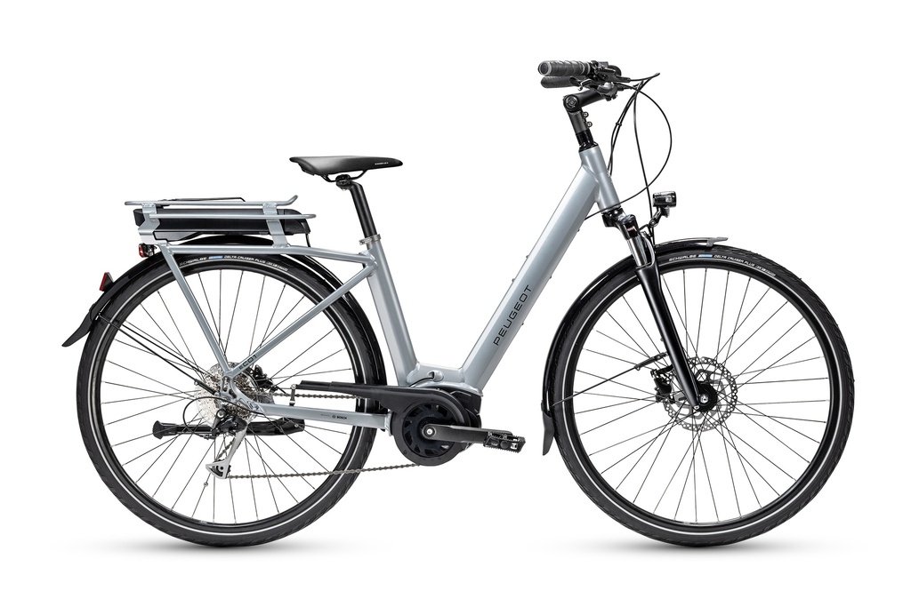 Vélo Électrique Urbain Peugeot eC01 D9 Active Plus gris